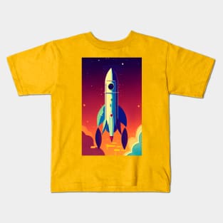 Rocketship artwork Kids T-Shirt